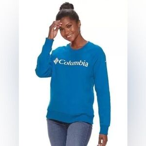 Columbia Logo Crewneck Sweatshirt in Harbor Blue